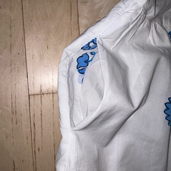 J. Crew Women’s Cotton Floral Puff Sleeve Tiered Midi Dress Blue/White Sz 4 NWT - Picture 10 of 16